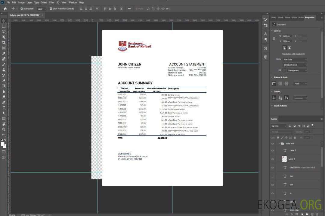 Banque de développement de Kiribati de Kiribati xls template